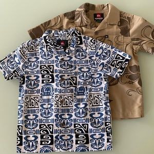 2 Quiksilver boys Aloha shirts